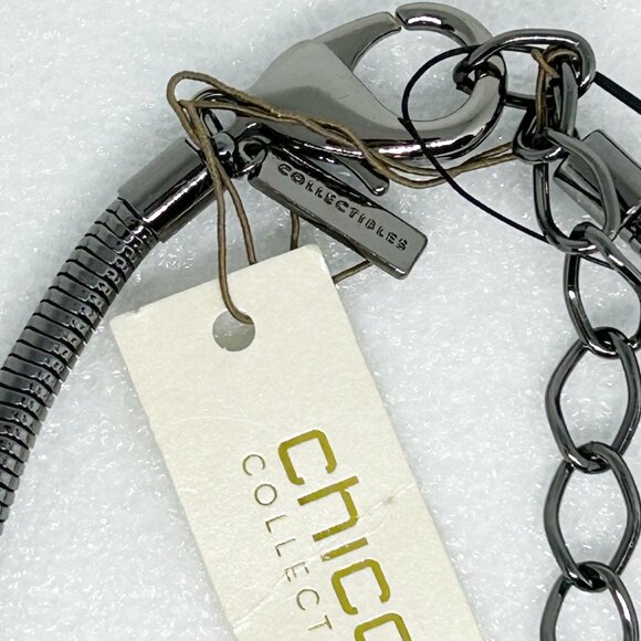 Chico's Collectibles Rhinestone Statement Necklace with Crystal Accents NWT - Picture 9 of 10